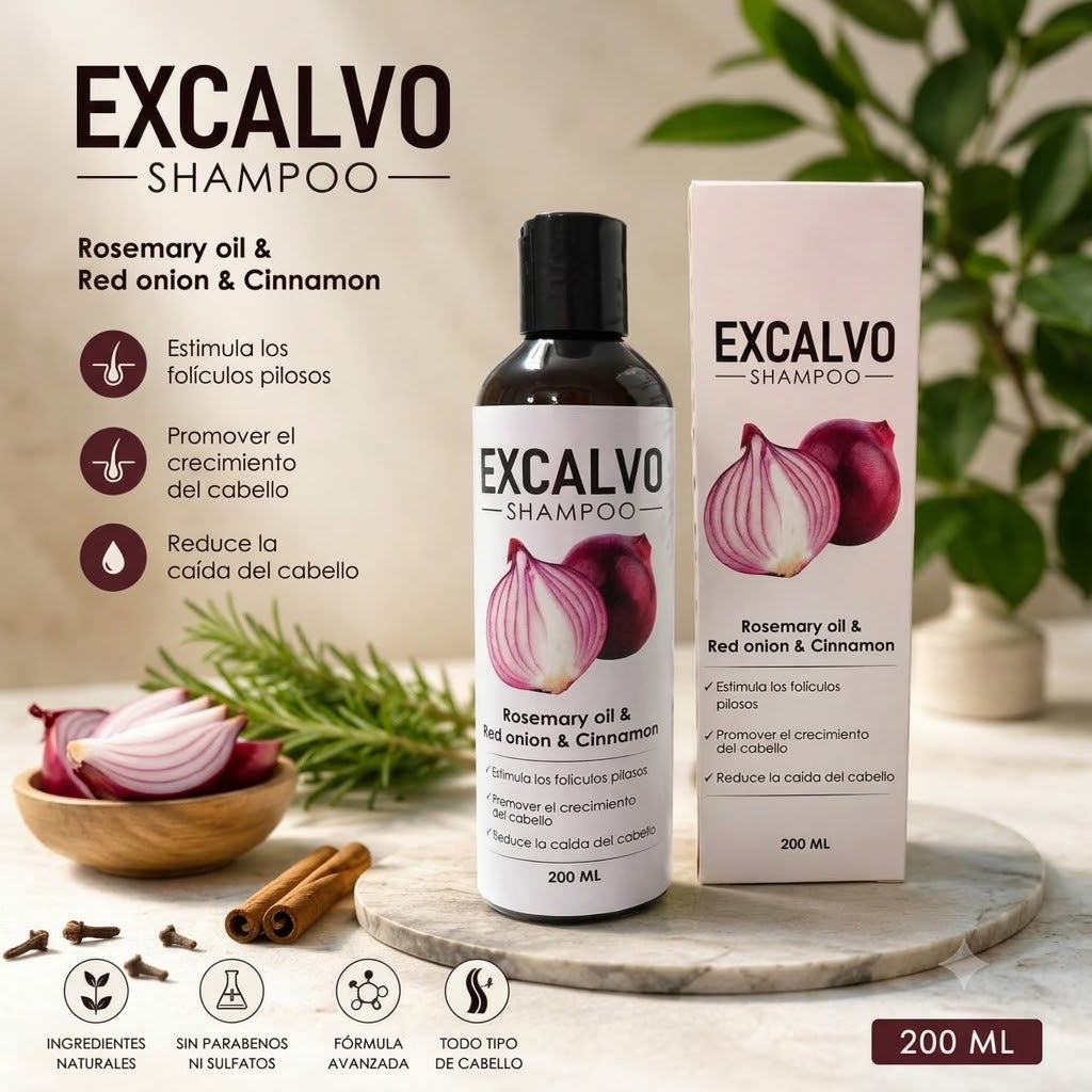 Recupera tu cabello y engrosa la fibra desde la raíz con Excalvo Shampoo USA