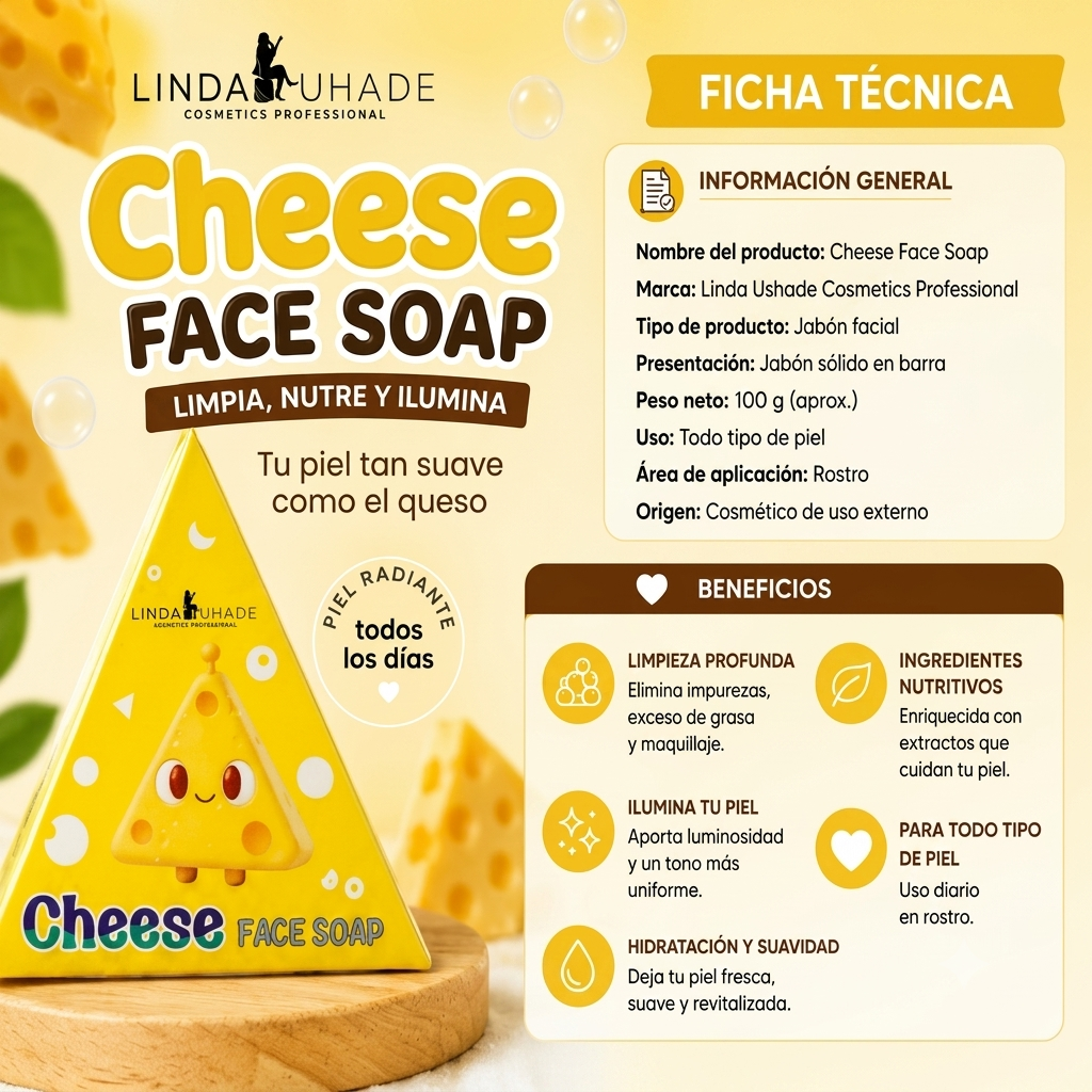 Ilumina tu piel y elimina impurezas con Cheese Face Soap