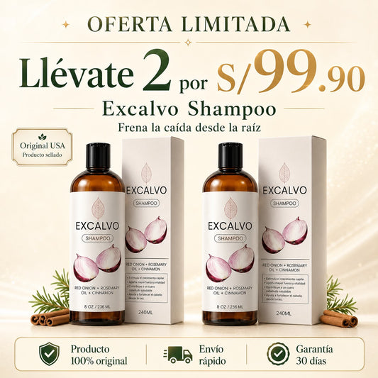 Recupera tu cabello y engrosa la fibra desde la raíz con Excalvo Shampoo USA